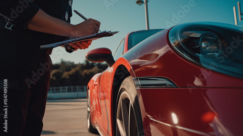 Contrôle technique véhicule voiture technicien