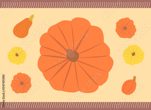 Thanksgiving pumpkin illustration