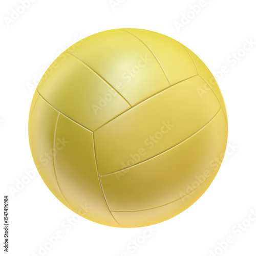 3d volleyball ball icon. Ball is yellow. 3d vector render Symbol or emblem football . Vector illustration