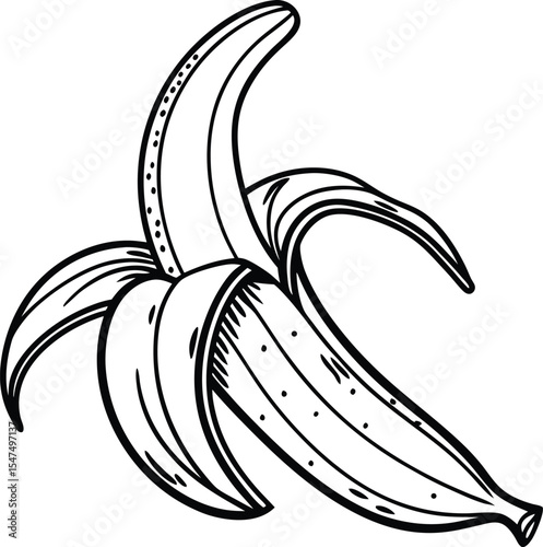 Vector illustration of fresh, ripe yellow bananas, perfect for a healthy fruit snack