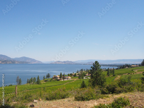 landscape with lake and mountains