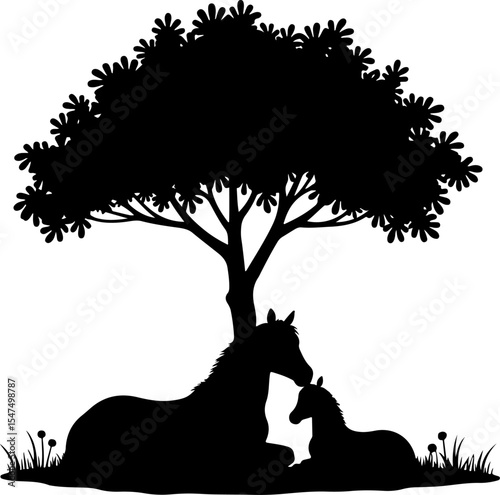 Cowboys and Horses in Action Silhouettes vector design bundle