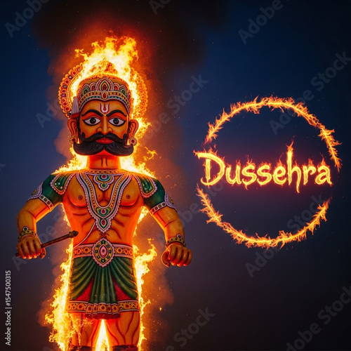 Burning Ravana Effigy Dusse...