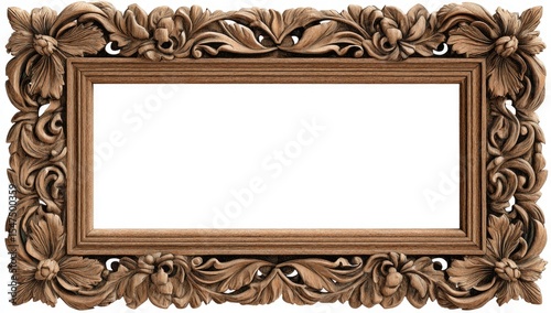 Ornate wooden picture frame