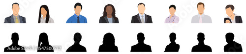 avatar icon. profile icons set. male and female avatars vector icon set illustration