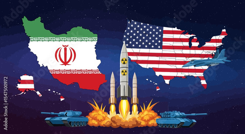 US-Iran Tensions A Geopolitical Illustration of Military Conflict