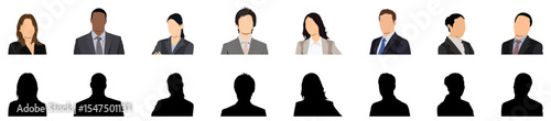 avatar icon. profile icons set. male and female avatars vector icon set illustration