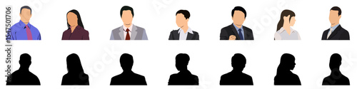 avatar icon. profile icons set. male and female avatars vector icon set illustration