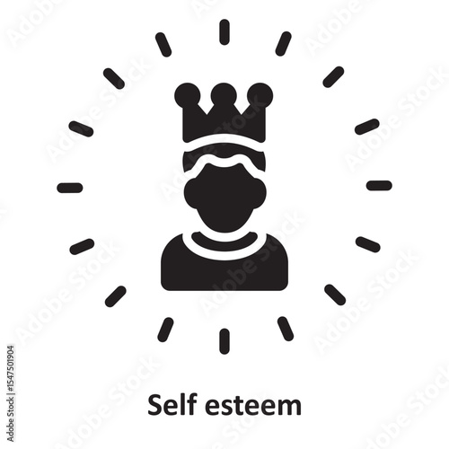 Self esteem Vector Icon which can easily modify or edit