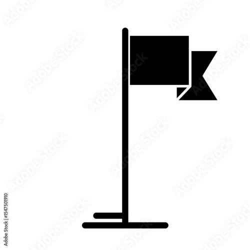 golf flag – vector icon