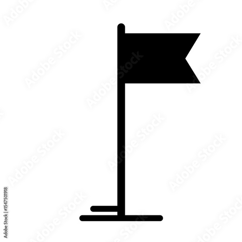 golf flag – vector icon