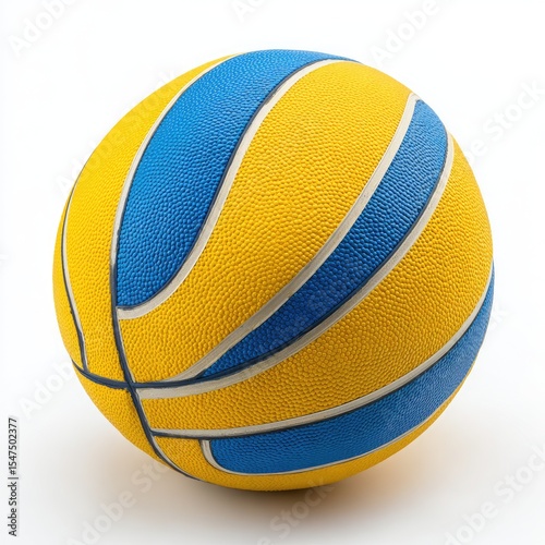 Basketball, yellow and blue