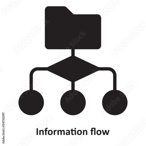 Information flow Vector Icon which can easily modify or edit