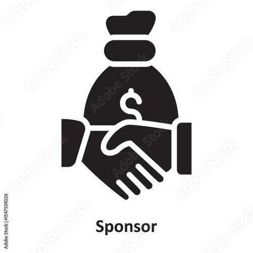 Sponsor Vector Icon which can easily modify or edit