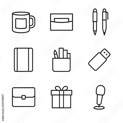 Graffiti and Corporate Icons. Outline icon set of eroded graffiti tags: street artist tag, stencil art, mural fragment, spray can