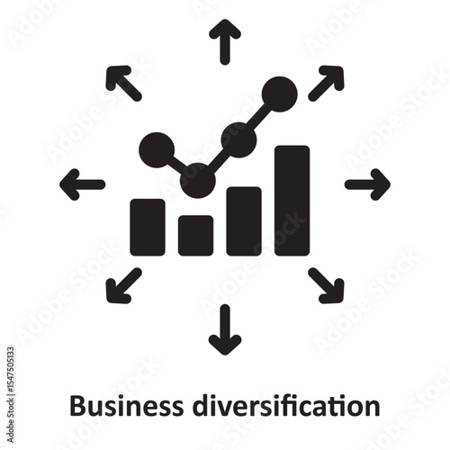 Business diversification Vector Icon which can easily modify or edit