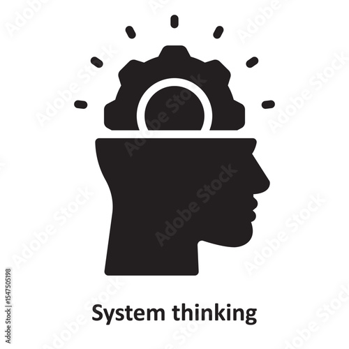 System thinking Vector Icon which can easily modify or edit