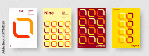 Modern Business Presentation Template. Geometric Book Cover Layout. Isolated Background Design. Poster. Banner. Report. Brochure. Flyer. Handbill. Magazine. Portfolio. Catalog. Advertising
