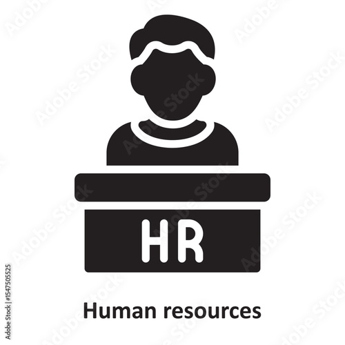 Human resources Vector Icon which can easily modify or edit