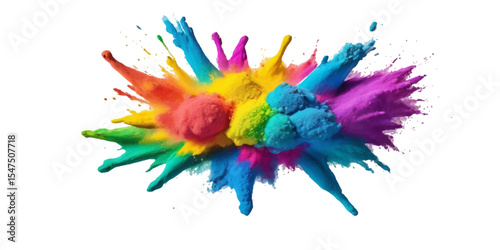Colorful watercolor paint splashes create an artistic design with vibrant ink textures and grunge splatters