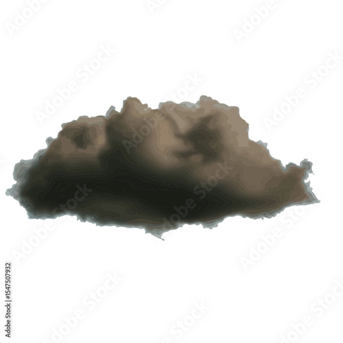 cloud on transparent white background