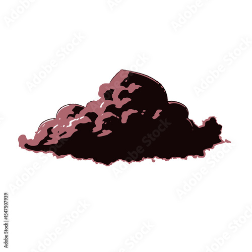  cloud on transparent white background
