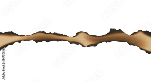Distressed Paper Effect: Isolated Realistic Burnt Edge for Art