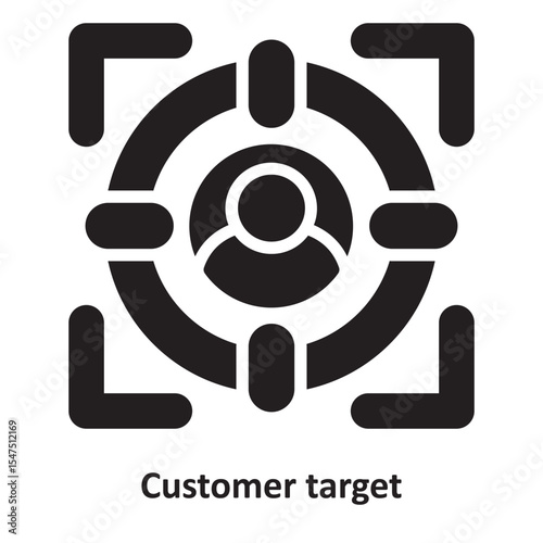 Customer target Vector Icon which can easily modify or edit