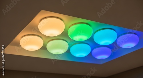 Modern Colorful LED Ceiling Light Fixture Design