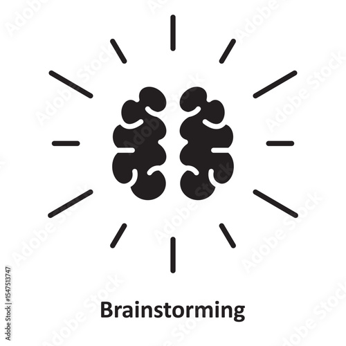 Brainstorming Vector Icon which can easily modify or edit