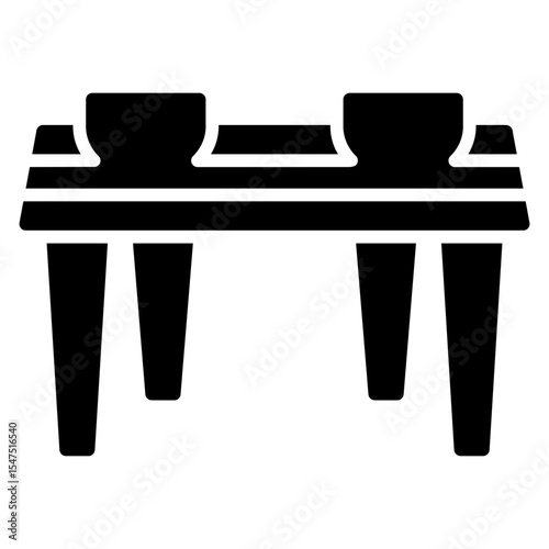 Dinner table solid icon