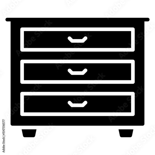 Drawers solid icon