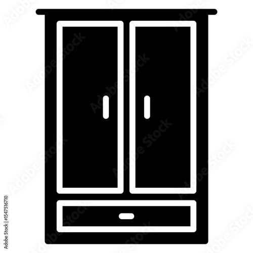 Wardrobe furniture solid icon