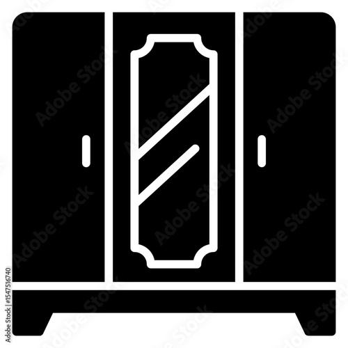 Wardrobe furniture solid icon