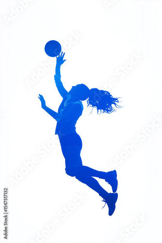 Basketball Player Jumping to Shoot