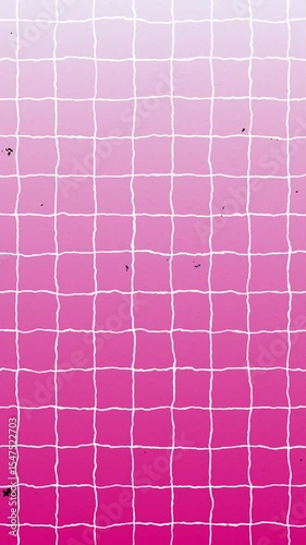 Square grid black paper 4k video background, white checkered paper sheet texture motion animation