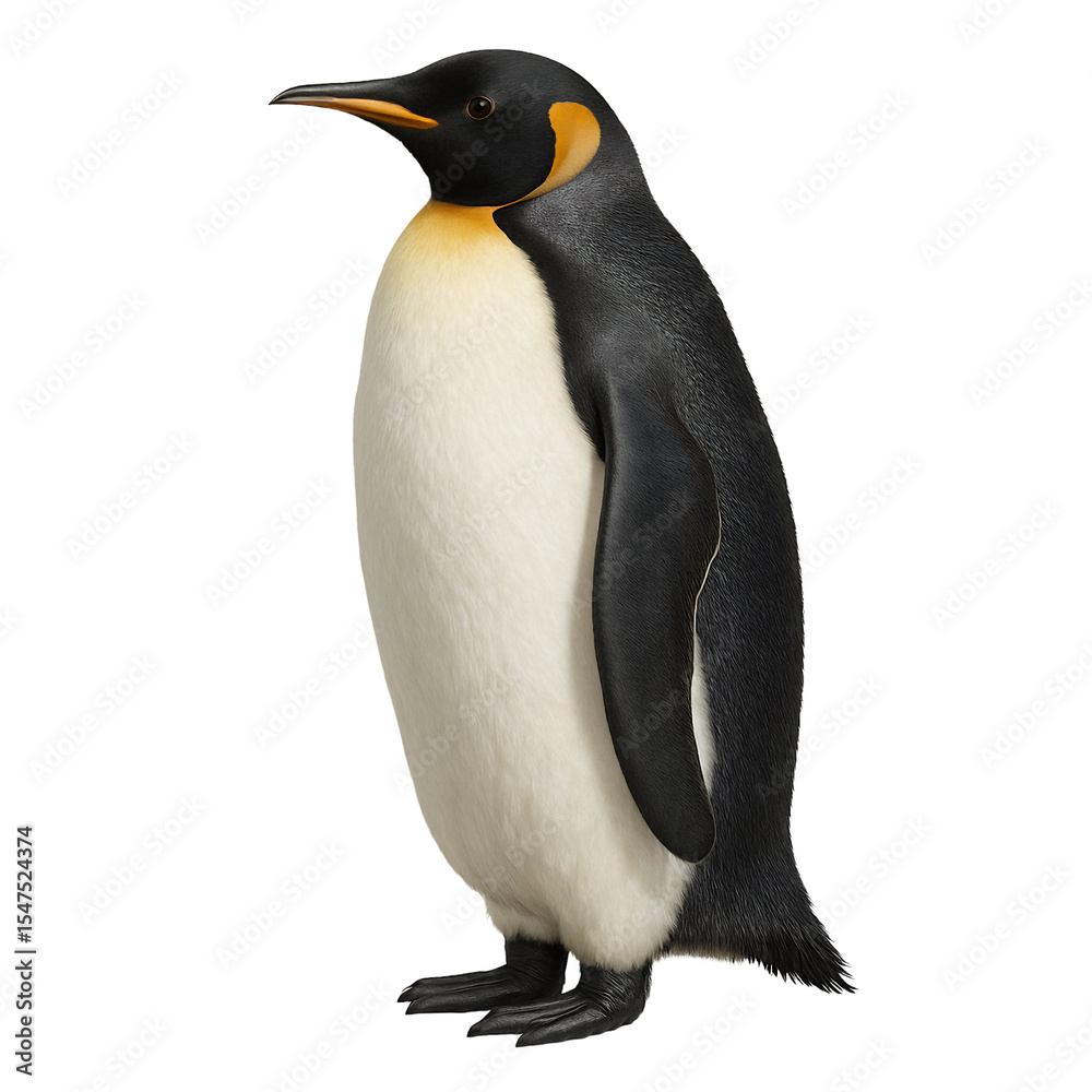 Fototapeta premium Penguin, isolated on transperant background 