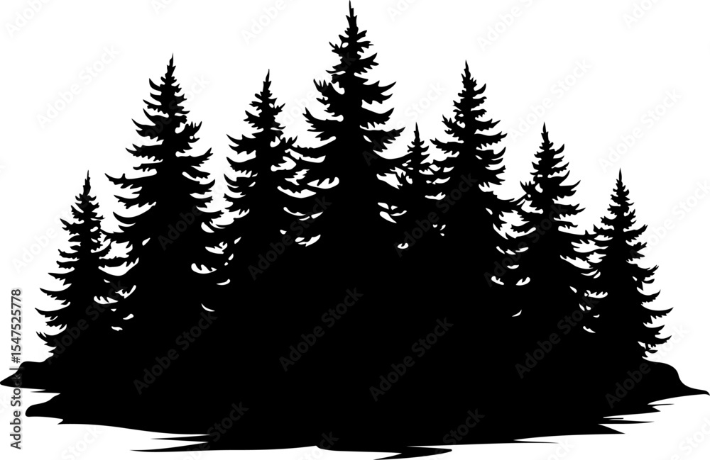 Obraz premium Mountain Forest Tree Vector bundle