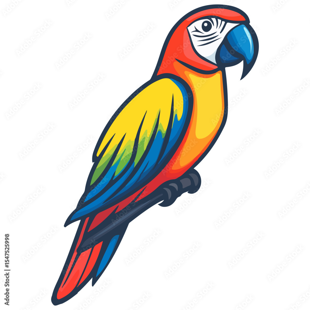 Fototapeta premium parrot, animal, vector, transparent background, beak, colorful, feather, tropical, zoo, wildlife, nature, exotic, isolated, jungle, feathers, colourful, bright, pet, biology, psittaciformes, cute