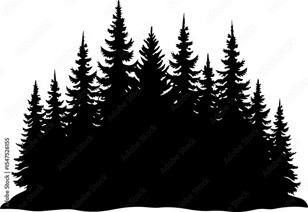 Obraz premium Mountain Forest Tree Vector bundle