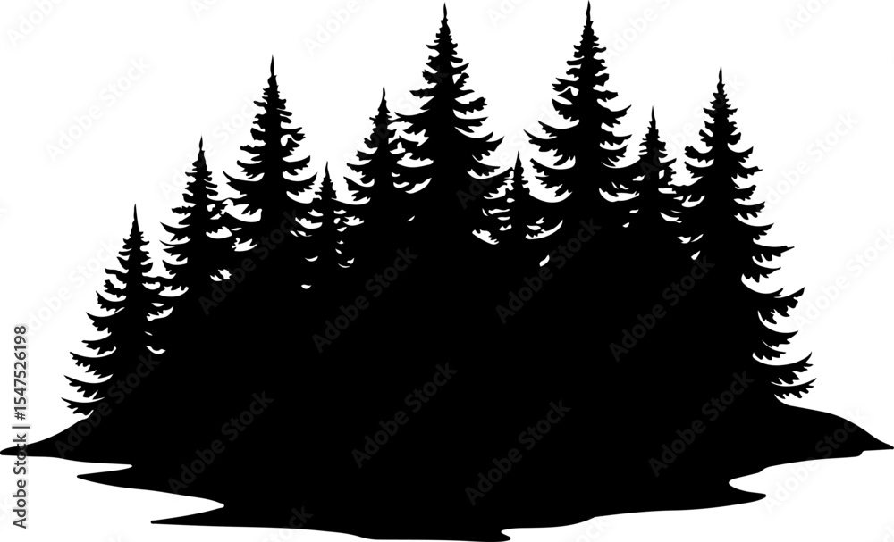 Obraz premium Mountain Forest Tree Vector bundle