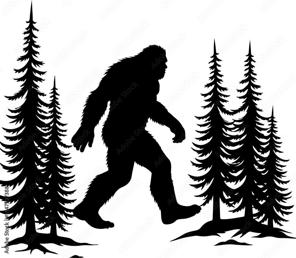 Fototapeta premium mountain pine tree forest vector bundle