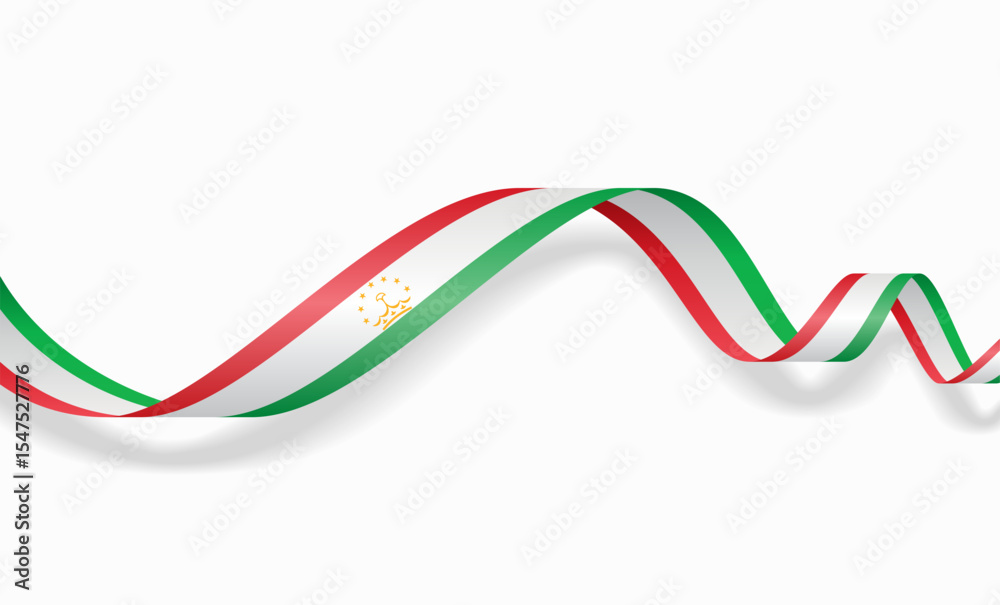 custom made wallpaper toronto digitalTajikistan flag wavy abstract background layout. Vector illustration.