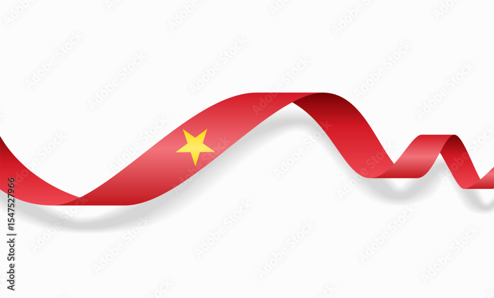 custom made wallpaper toronto digitalVietnamese flag wavy abstract background layout. Vector illustration.