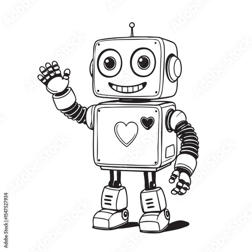 funny cartoon robot