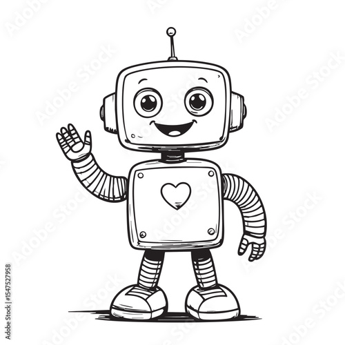 funny cartoon robot