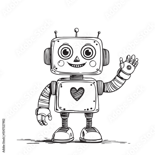 funny cartoon robot