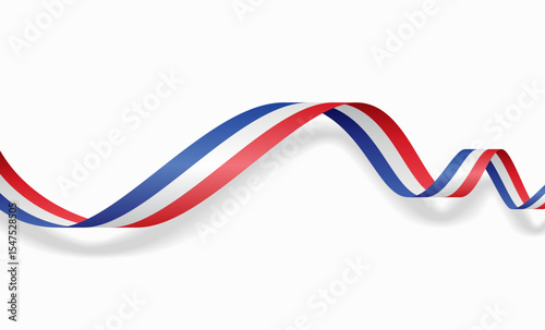 French flag wavy abstract background layout. Vector illustration.
