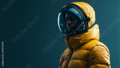 man in yellow jacket