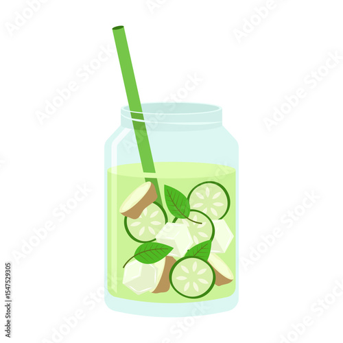 Colorful refreshing drinks with fruit and ice in different glasses. Summer cold drinks